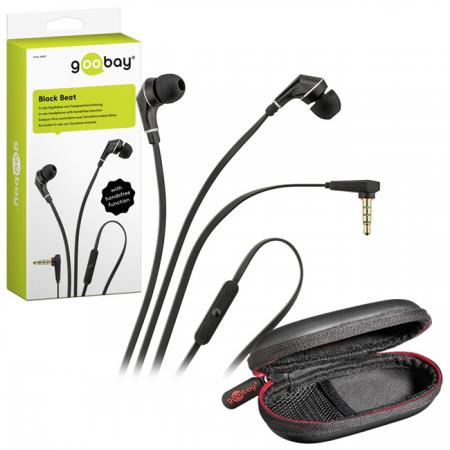 Image of Black Beat In-ear headphone with handsfree function - Quality4All