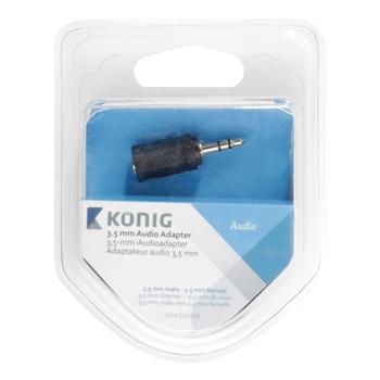 Image of 3,5 mm audio adapter 3,5 mm male - 2,5 mm female 1 stuk grijs - König
