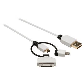 Image of König USB A/Lightning/USB Micro B/Apple 30-pin, 1 m