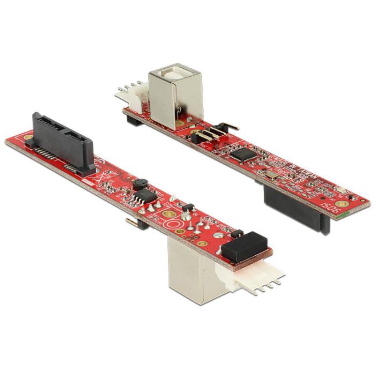 Delock converter Slim SATA 13 Pin > USB 2.0 Type B Vrouwelijk - Delock