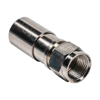 Image of Compressie F-connector diameter 7.00 mm metaal 10 st - Valueline