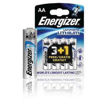 Image of Energizer Ultimate LR06 AA batterij (penlite) Lithium 3000 mAh 1.5 V 4 stuks