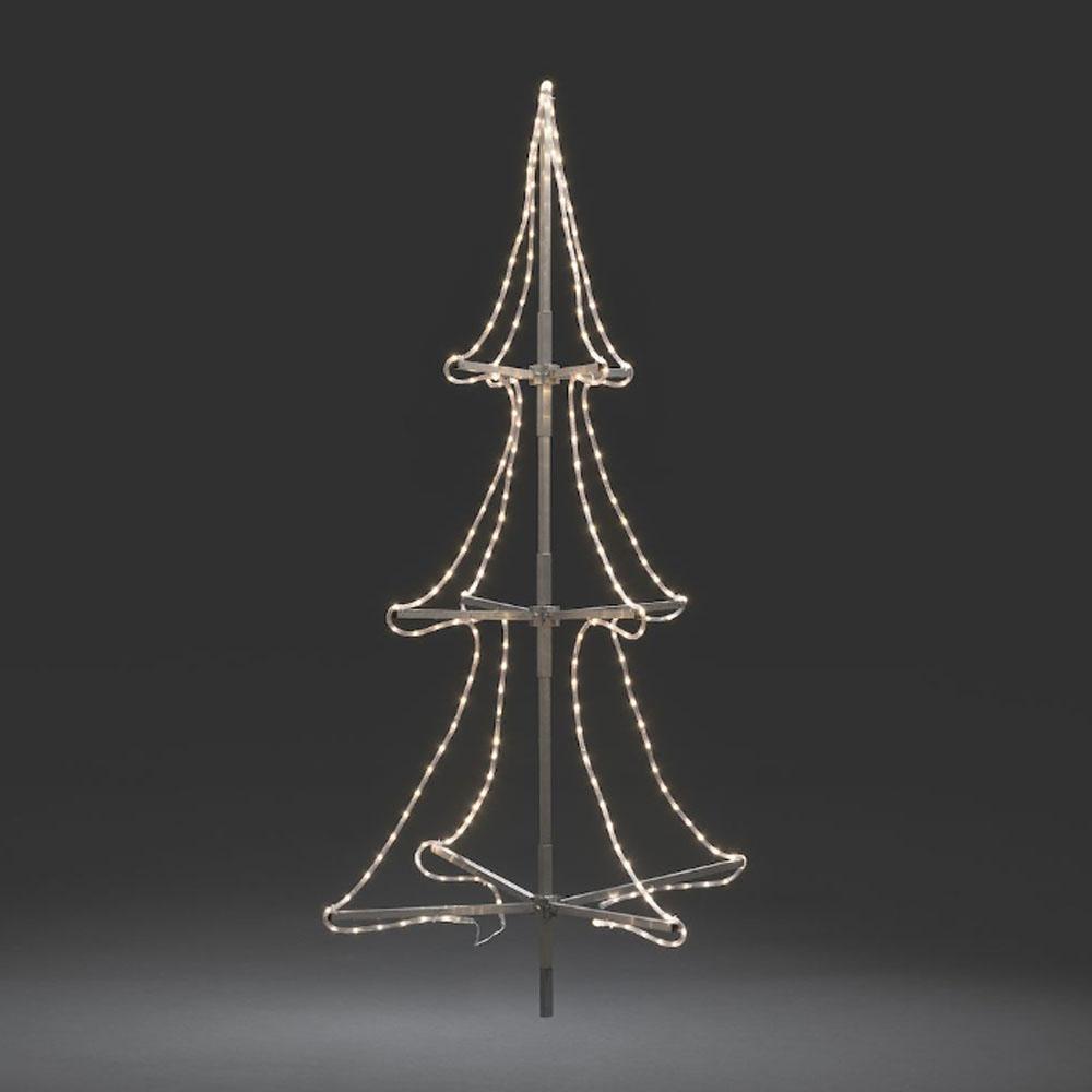 Kerstboom - led kerstverlichtig buiten en binnen - 216 lampjes - 2 meter - warm wit