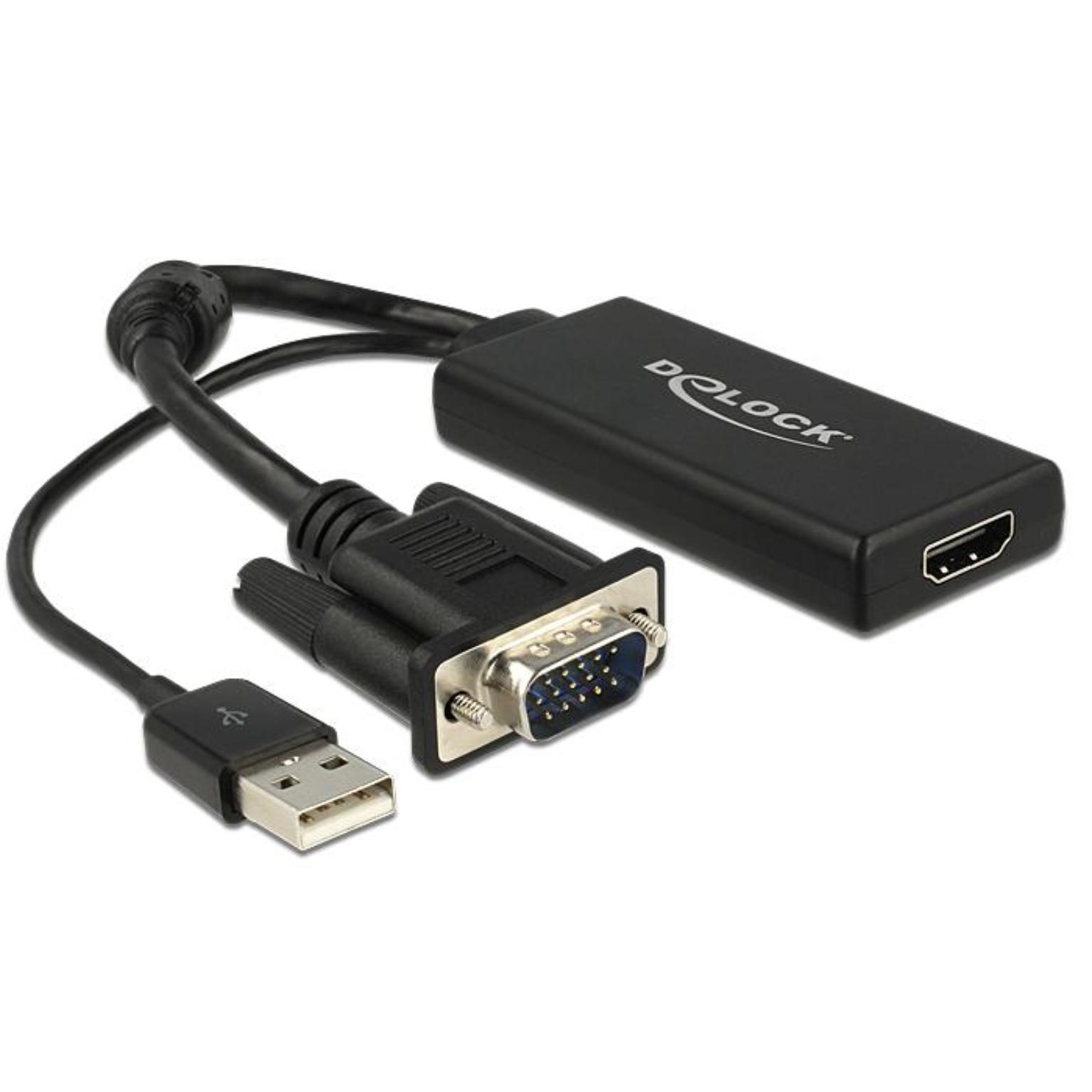 HDMI omvormer - VGA / USB naar HDMI - Delock