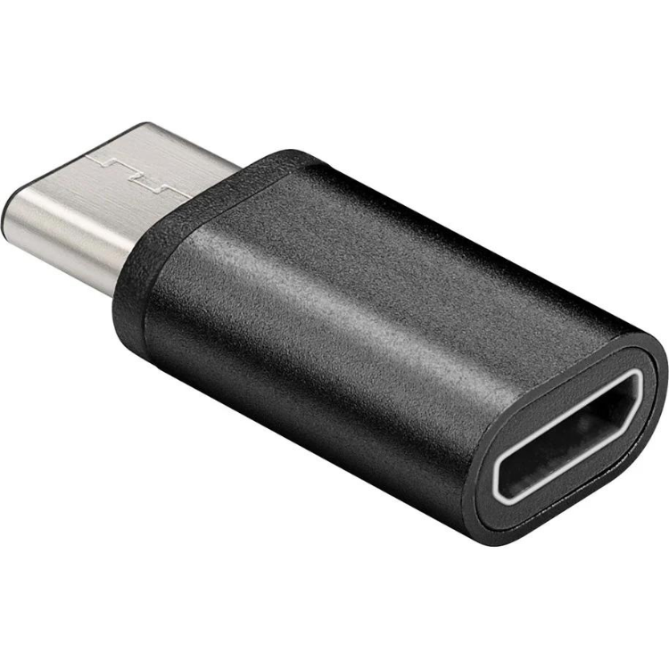 Image of Goobay USB 2.0 Adapter [1x USB-C stekker - 1x USB 2.0 bus micro-B] Zwart