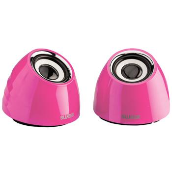 Image of 2.0 speakerset USB voeding 2x 3 W draagbaar roze - König