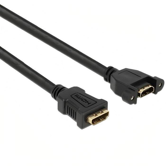 Image of Delock HDMI Verlengkabel [1x HDMI-bus - 1x HDMI-bus] 0.25 m Zwart