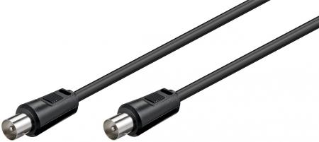 Image of Antenna connection cable, black IEC/coax plug IEC/coax plug - Quality4