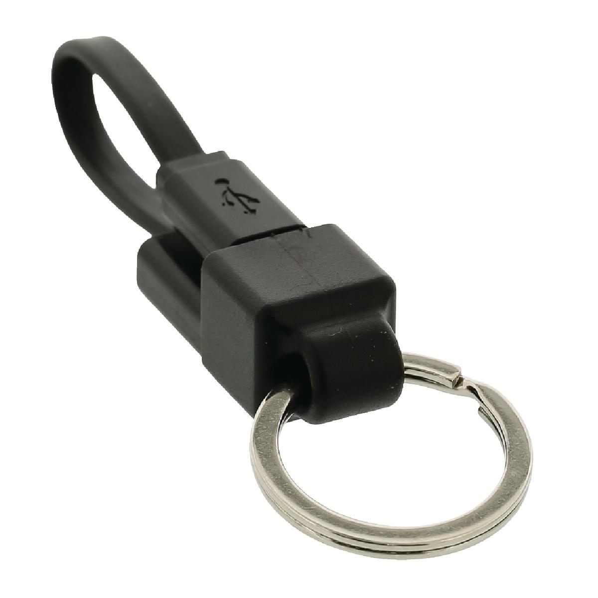 Image of USB 2.0 Kabel A Male - Micro-B Male Plat 0.10 M Zwart