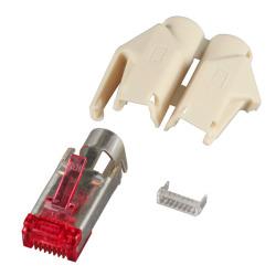 Image of RJ45 Hirose plug TM21 Cat.6, beige 3 Elements, 10 pcs. - Quality4All