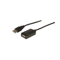 Image of USB2.0 RepeaterCable active 5m USB-AF to USB-AM - Quality4All