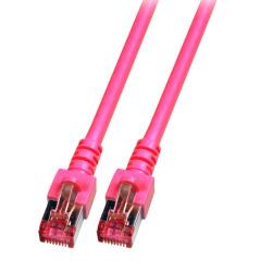 Image of RJ45 Patchcable S/FTP,Cat.6 25.0m, magenta, halogenfree - Quality4All