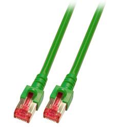Image of RJ45 Patch cable S/FTP,Cat.6 0.15m green, halogenfree - Quality4All