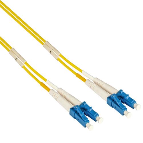 Image of Duplex Jumper LC/LC 9/125æ 1.5m, OS2, LSZH, yellow - Quality4All