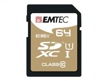 Image of Emtec 64GB Class10 Gold + 64GB SDXC Class 10 flashgeheugen