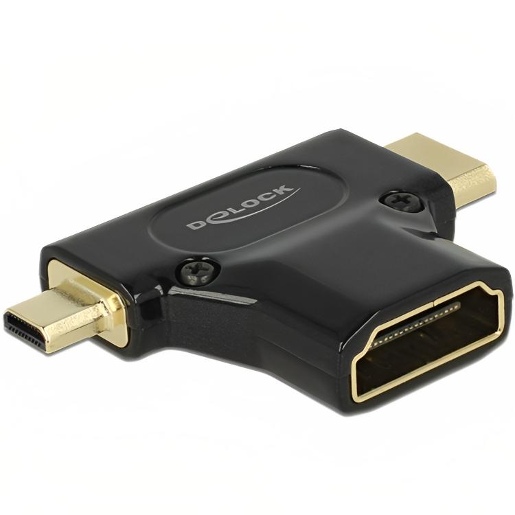 HDMI naar HDMI micro en mini verloopstekker - Delock