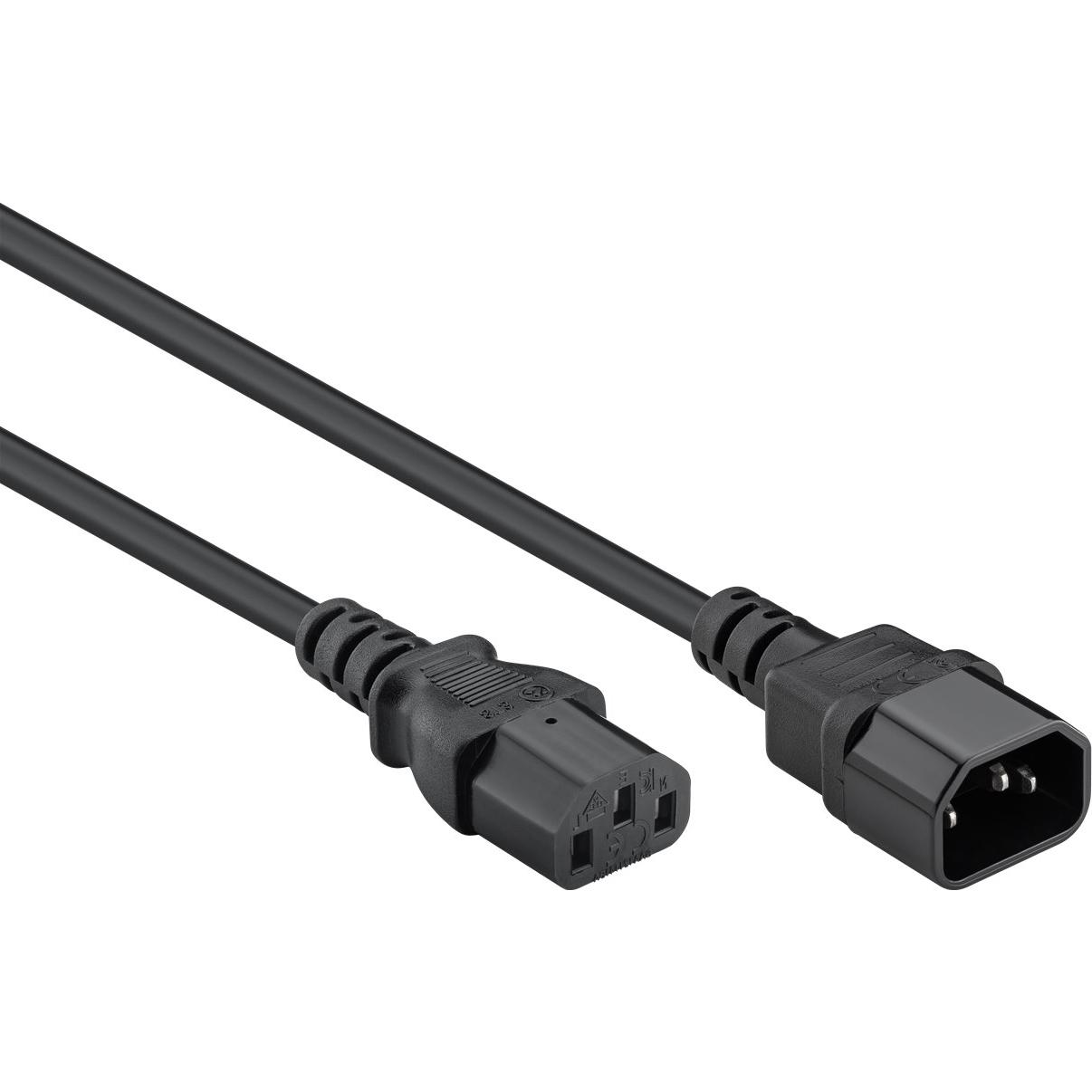 Image of C14 - 0.3 meter - Zwarte Kabel - C13 - C14 - Techtube Pro
