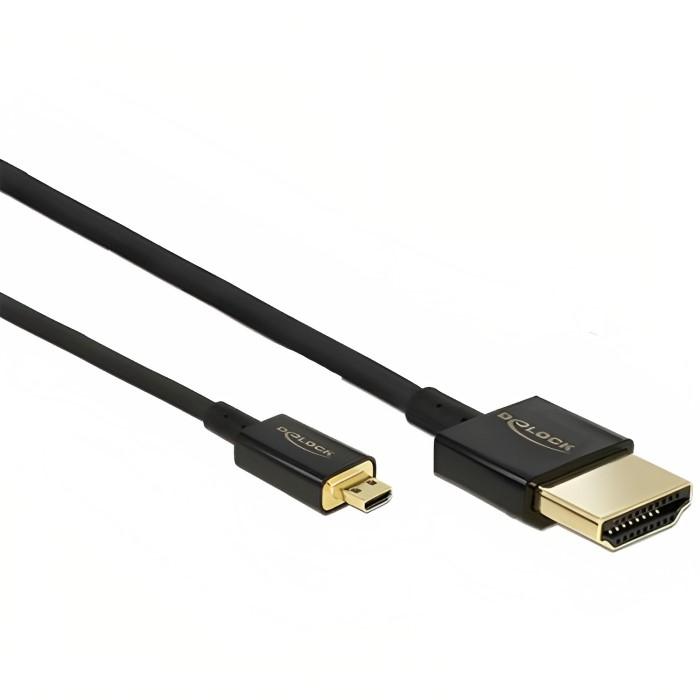 Delock - Dünnes Mikro-HDMI-auf-HDMI-Kabel - 2.0 - 4,5 m
