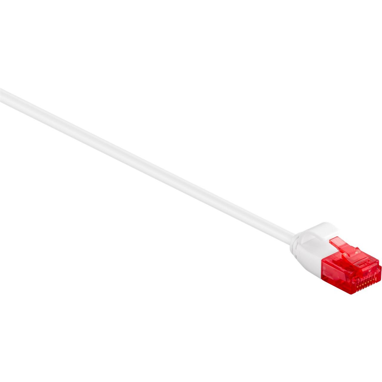 Image of CAT 6, U/UTP Slim cable, CU, (white) To connect network components wit