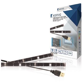 Image of USB TV mood light dimbaar 2x 50 cm multicolour - König
