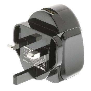 Image of USB-Lader 2.4 A UK-Stekker en SmartID Zwart - Valueline