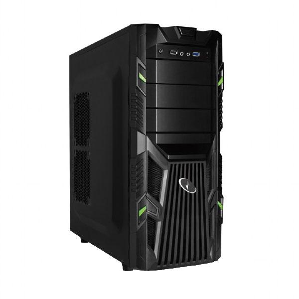 Image of ATX gaming PC kast, midi-tower, groen - Quality4All