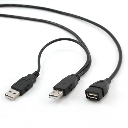 Image of Dubbele USB-verlengkabel 2xAM/AF, 1,8 meter - Quality4All