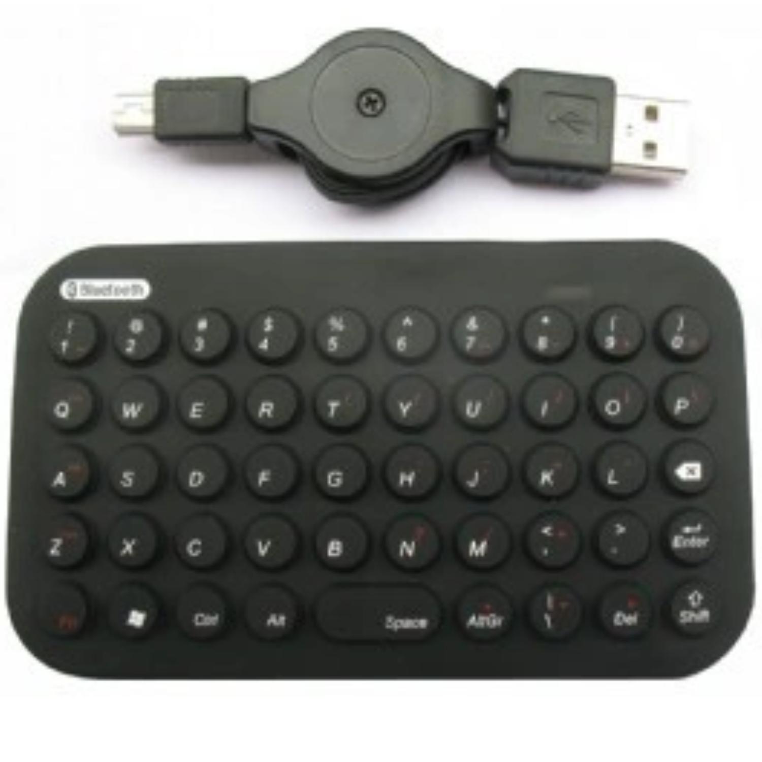 Image of Bluetooth mini toetsenbord, zwart, US layout - Quality4All