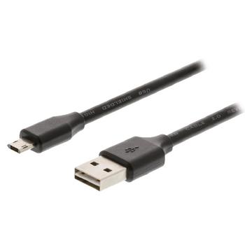 Image of USB 2.0-kabel USB A male - omkeerbaar Micro-USB B male 2.00 m zwart -