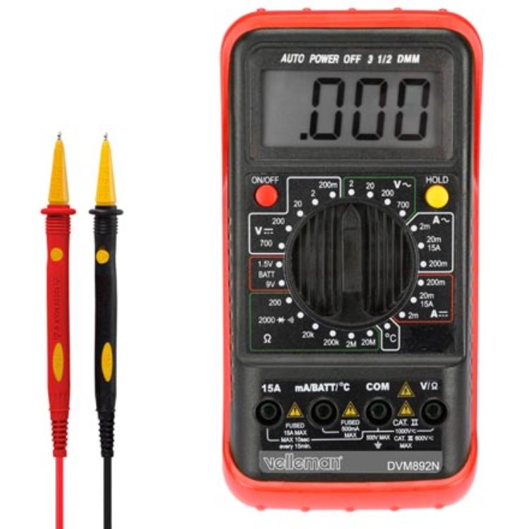 Image of DIGITALE MULTIMETER - 24 BEREIKEN / CAT II 700 V - CAT III 600 V / DAT