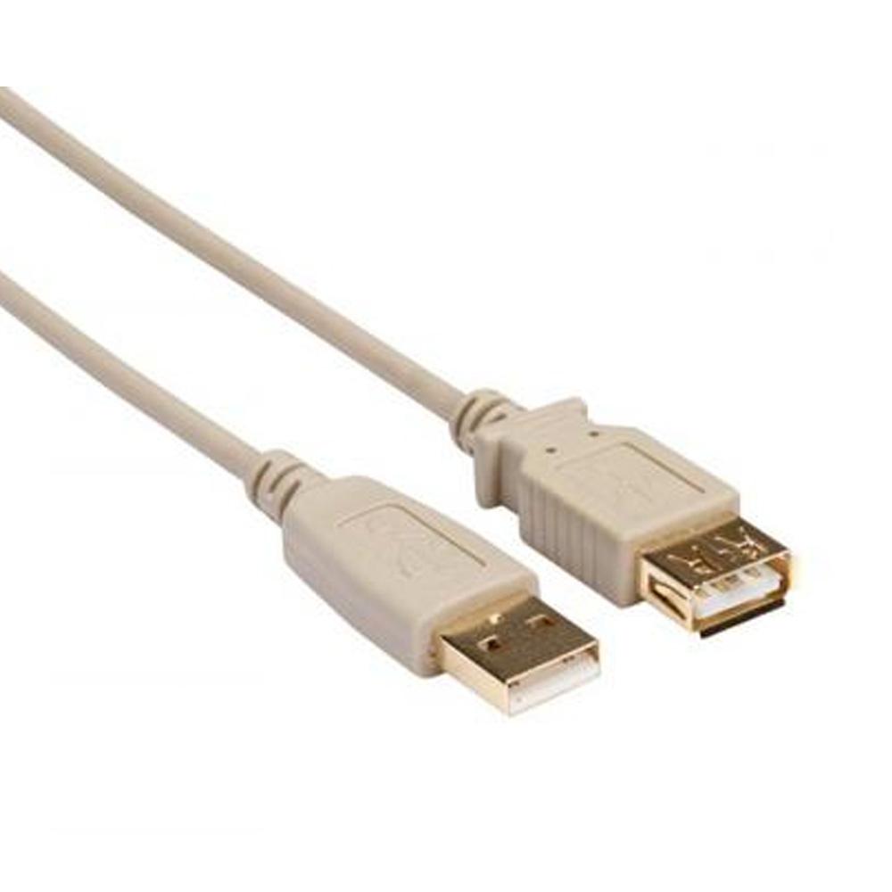 Image of USB 2.0 A- MANNELIJKE STEKKER NAAR USB 2.0 A-VROUWELIJKE STEKKER / KOP