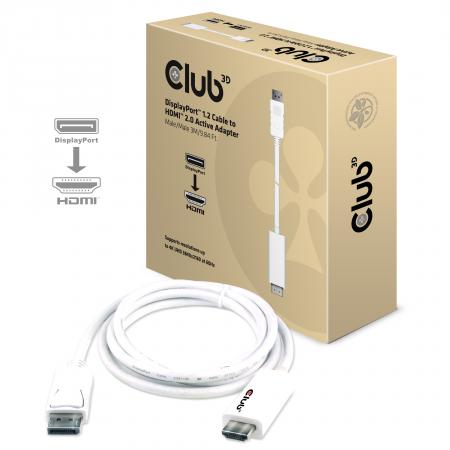 Image of CLUB3D DisplayPort™ 1.2 Cable naar HDMI™ 2.0 Actieve Adapter M/M 3Meter