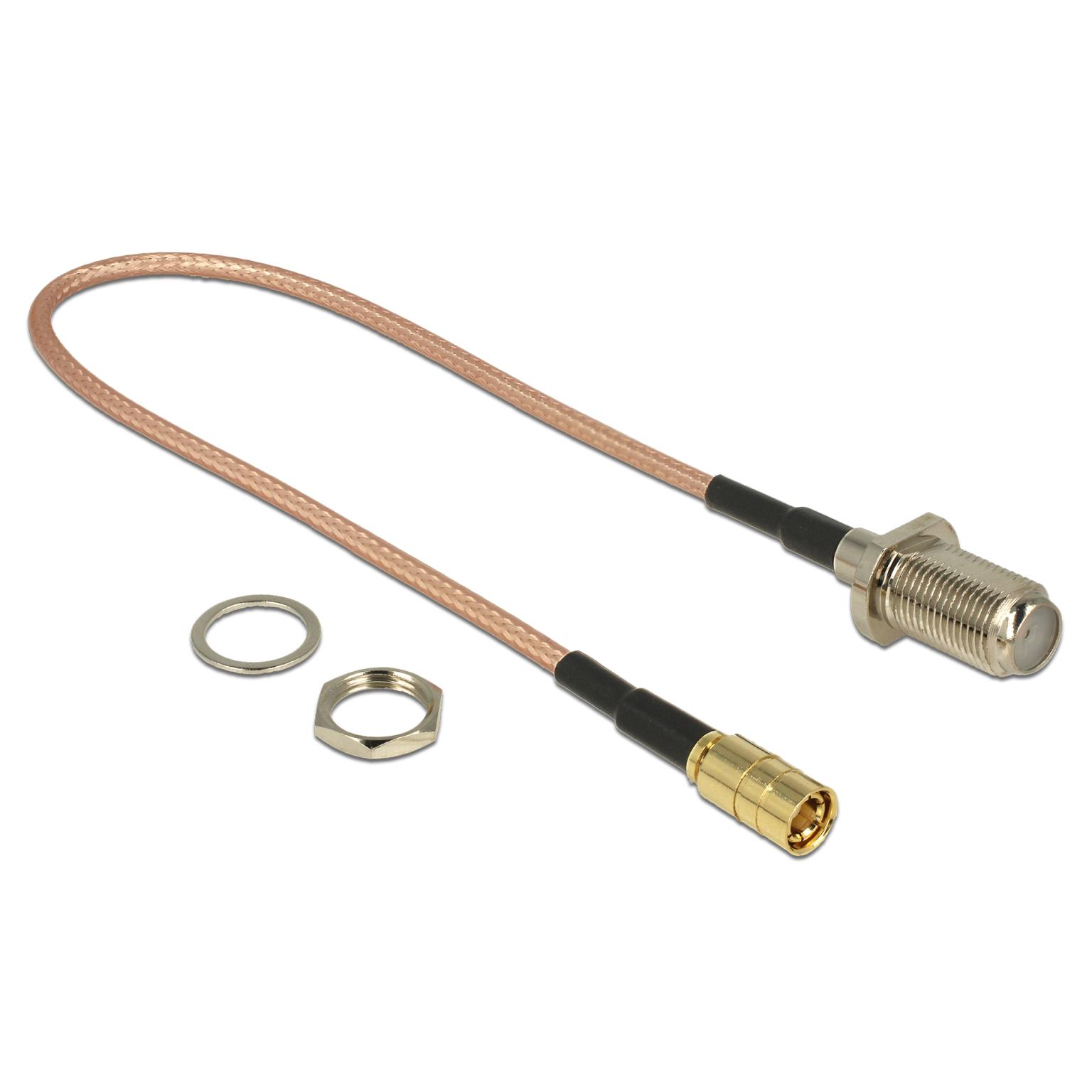 Delock Antennenkabel F-Buchse zum Einbau > SMB-Stecker RG-316 25 cm -