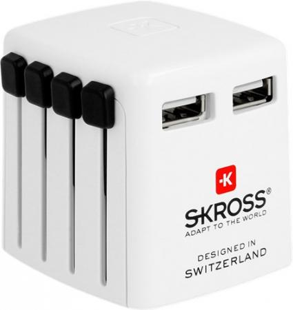 Image of Skross 1.302320 USB-oplader (Thuislader) Uitgangsstroom (max.) 2400 mA 2 x USB Met UK-stekker