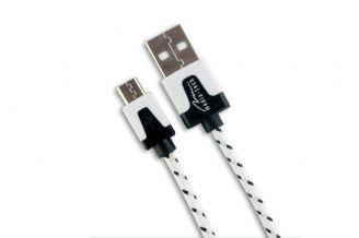 Image of Media-Tech Micro USB Cable 2 meter - White - Media-tech