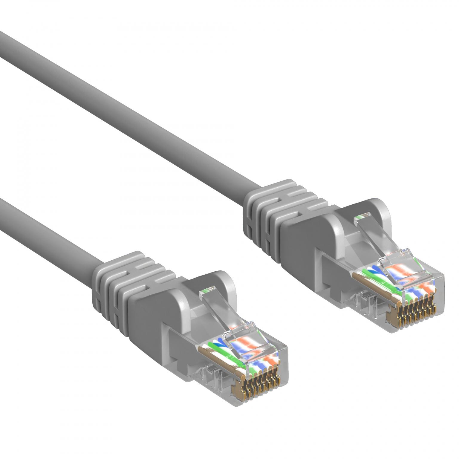 Image of RJ45 Netwerk Aansluitkabel CAT 5e U/UTP 3 m Grijs Snagless