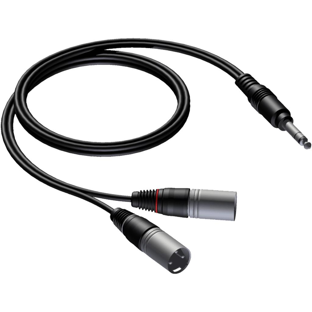 XLR -  Jack kabel - Stereo - Ongebalanceerd