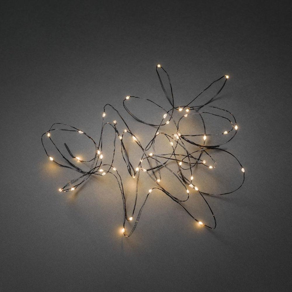 Draadverlichting - led kerstverlichting binnen - 50 lampjes - 4.9 meter - extra warm wit