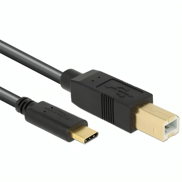 USB C naar USB B kabel - 2.0 - 2 meter - Allteq