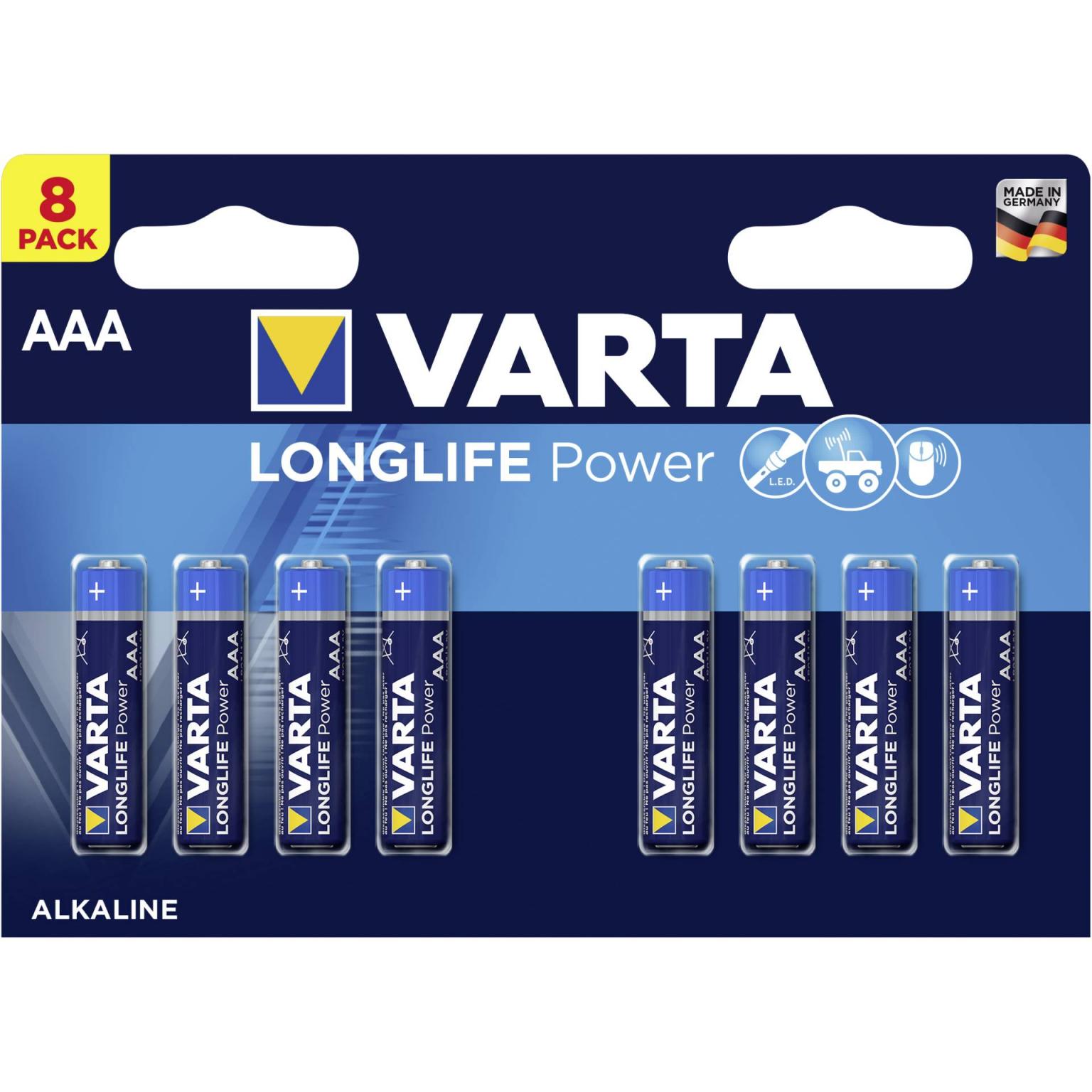 20x8 Varta High Energy Micro AAA LR 03 VPE binnenverpakking - Varta