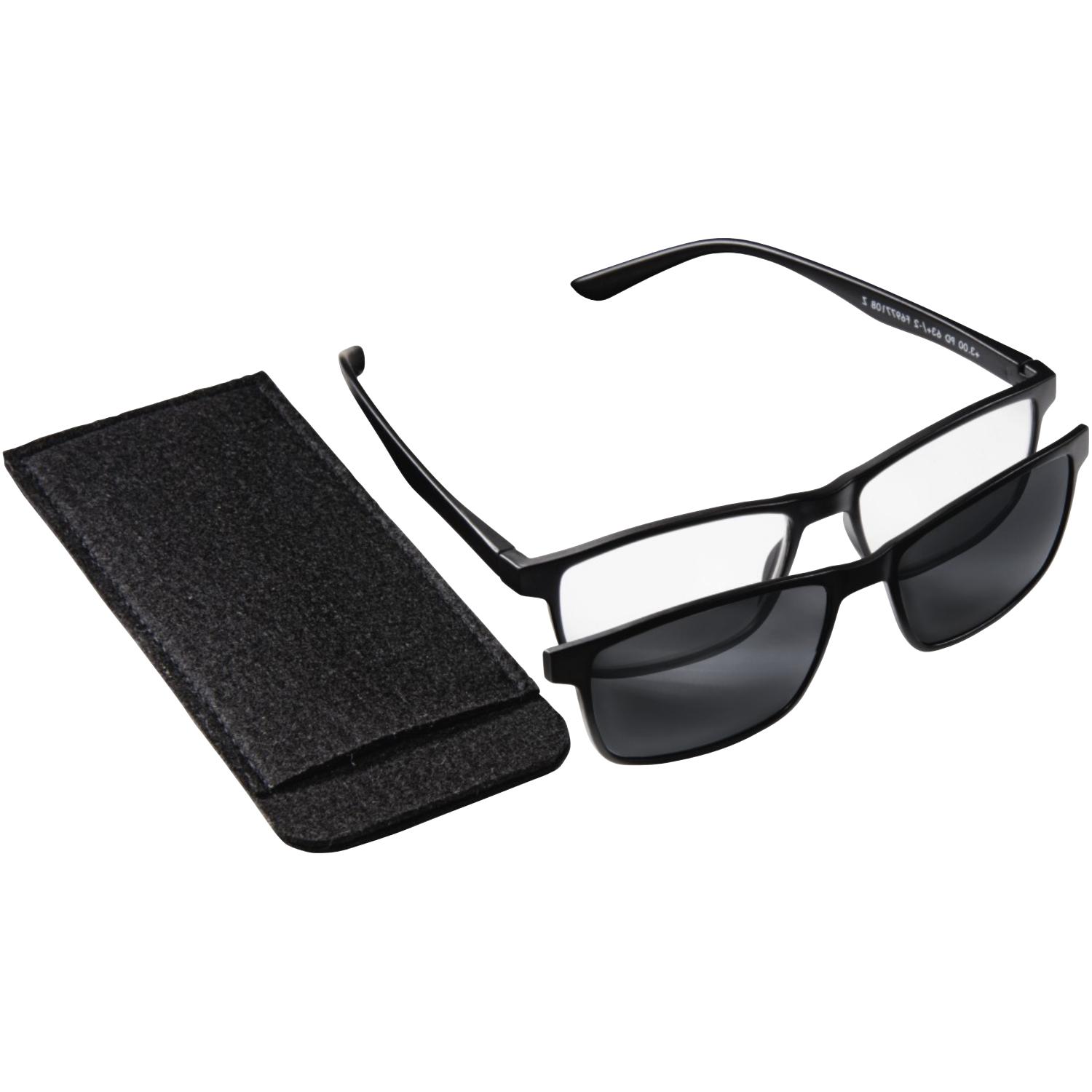 Leesbril, afneembare zonneklep, +1,5 dpt - Hama