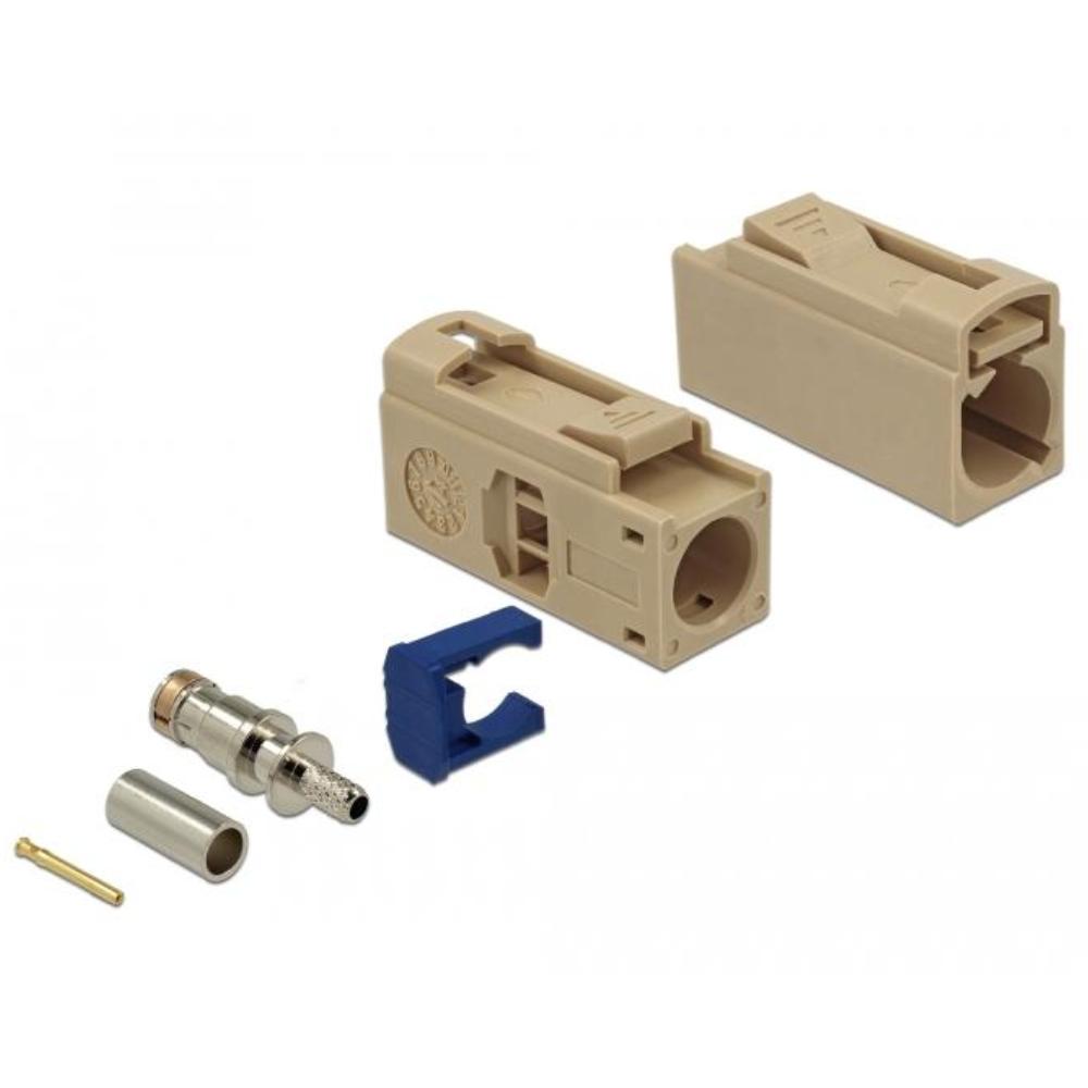 Delock FAKRA I Steckdose 25 mm (lang) zum Crimpen - Delock
