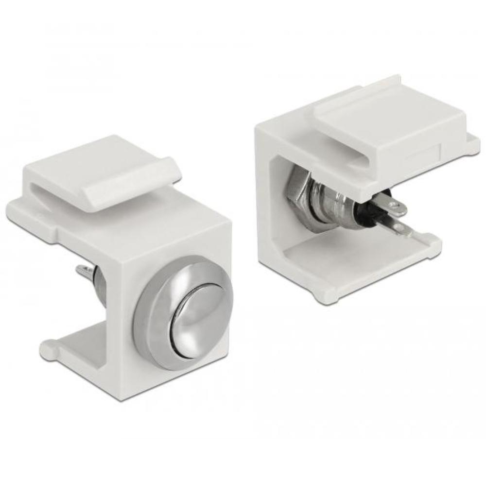 Delock Keystone Druckknopf weiß - Delock