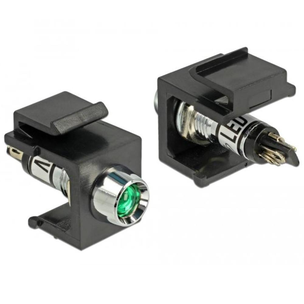 Delock Keystone LED grün 6 V, schwarz - Delock