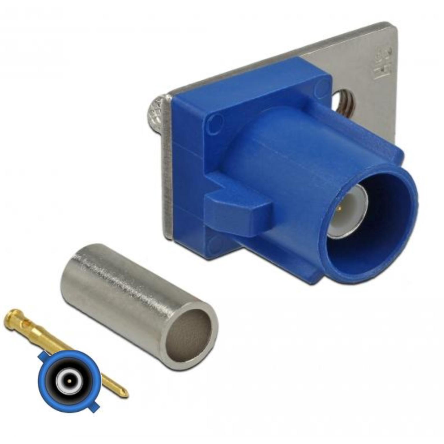 Delock FAKRA C-Steckverbinder Federstift zum Crimpen 1 vorgestanztes L