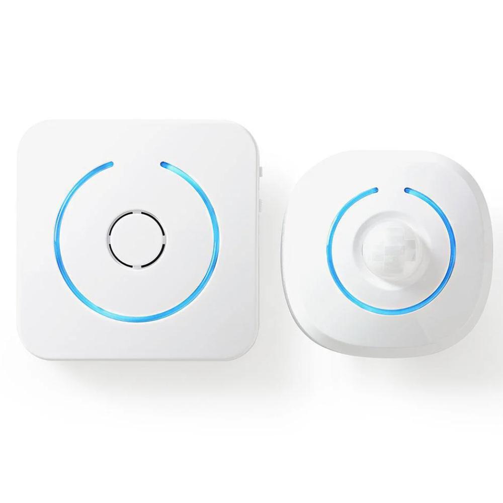 Buzzer Bewegungsmelder Home Security 8 Klingeltöne Signale mit Licht