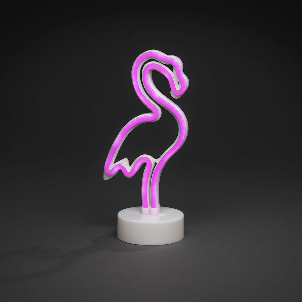 B/O Flamingo w. ropelight LED