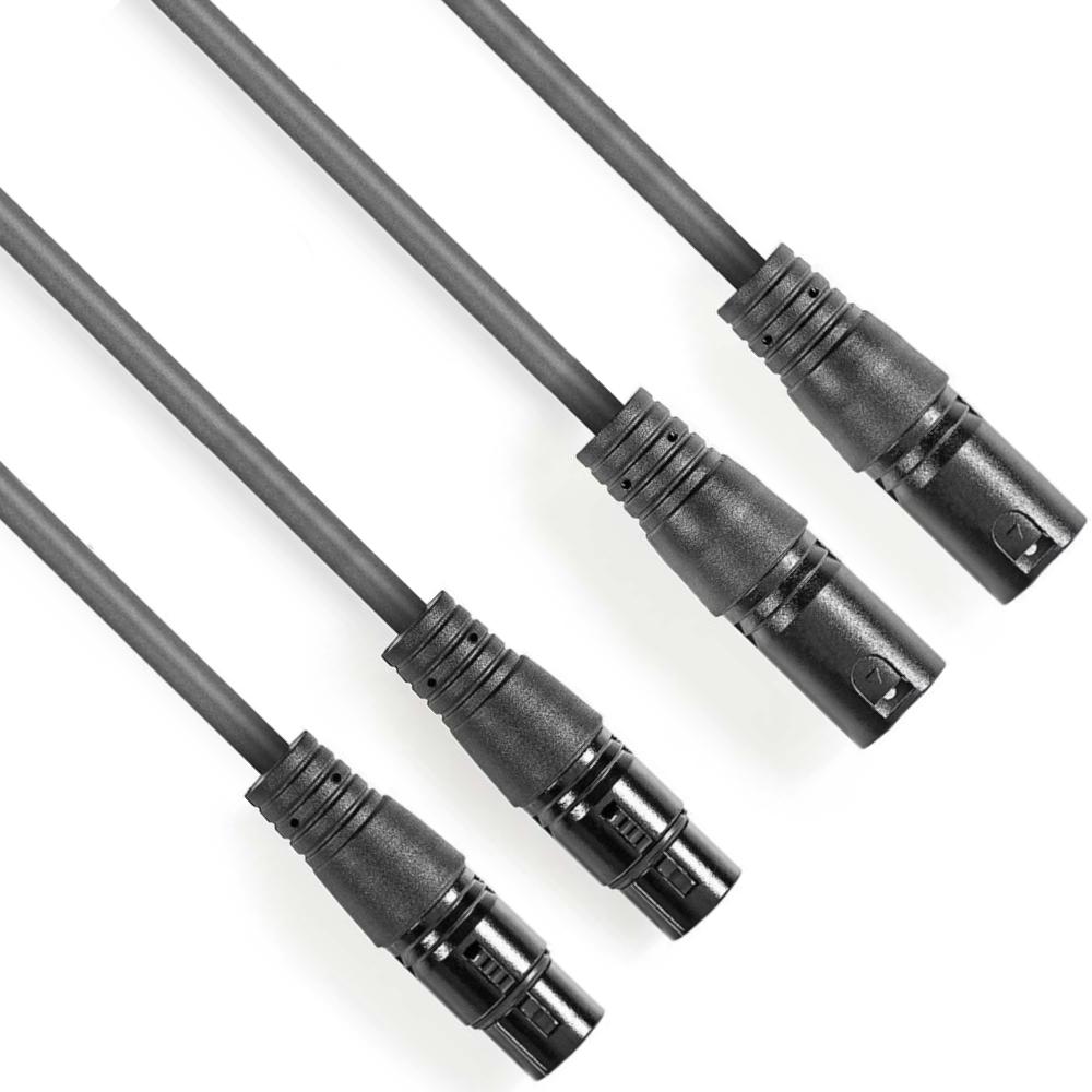 Symmetrisches XLR Audiokabel 2x XLR 3 polig männlich 2x XLR 3 polig w
