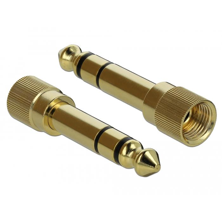 Delock Adapter 6,35 mm Klinkenstecker auf 3,5 mm Klinkenanschluss 3-po