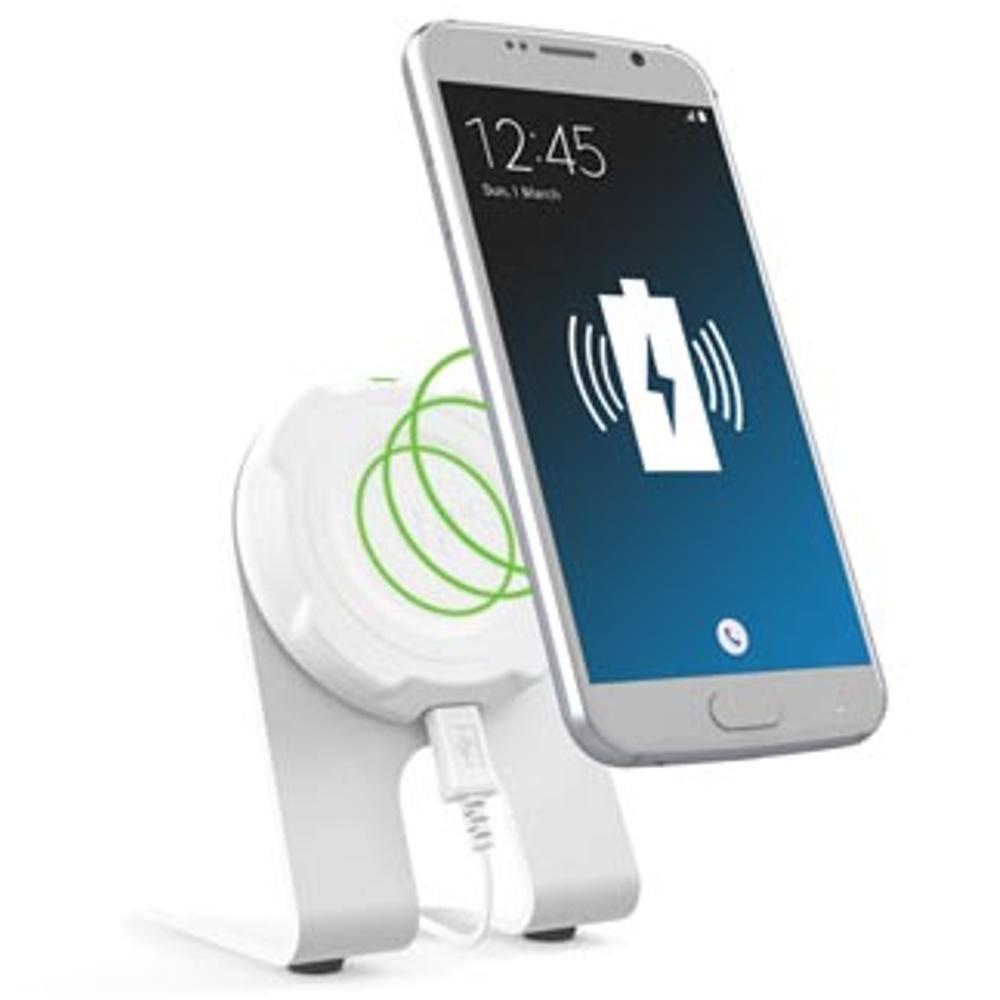 QI desktop oplader - 1.000 mA - Wit - Exelium